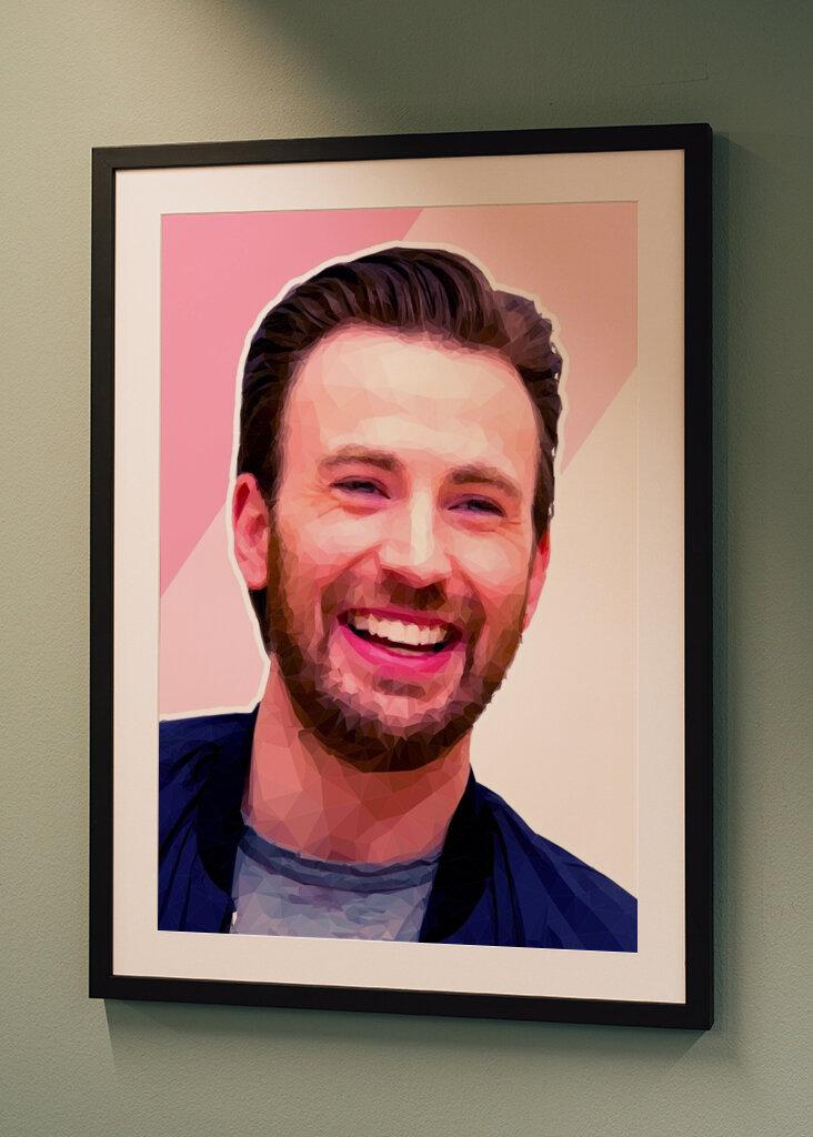 Chris Evans polygonale Kunst