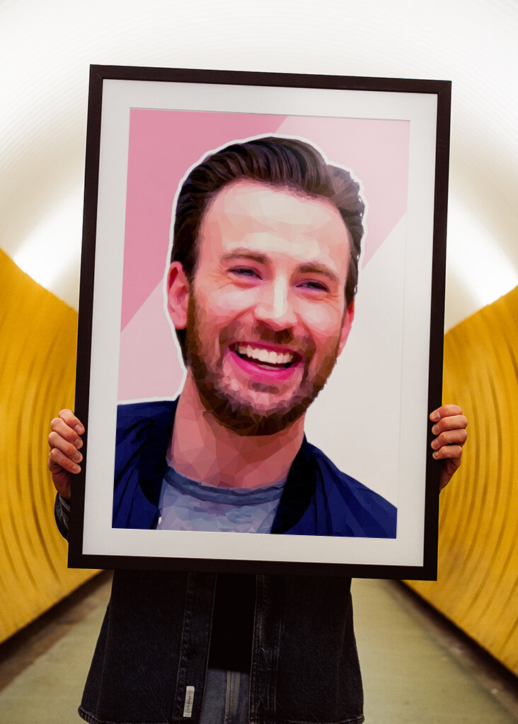 Chris Evans polygonale Kunst