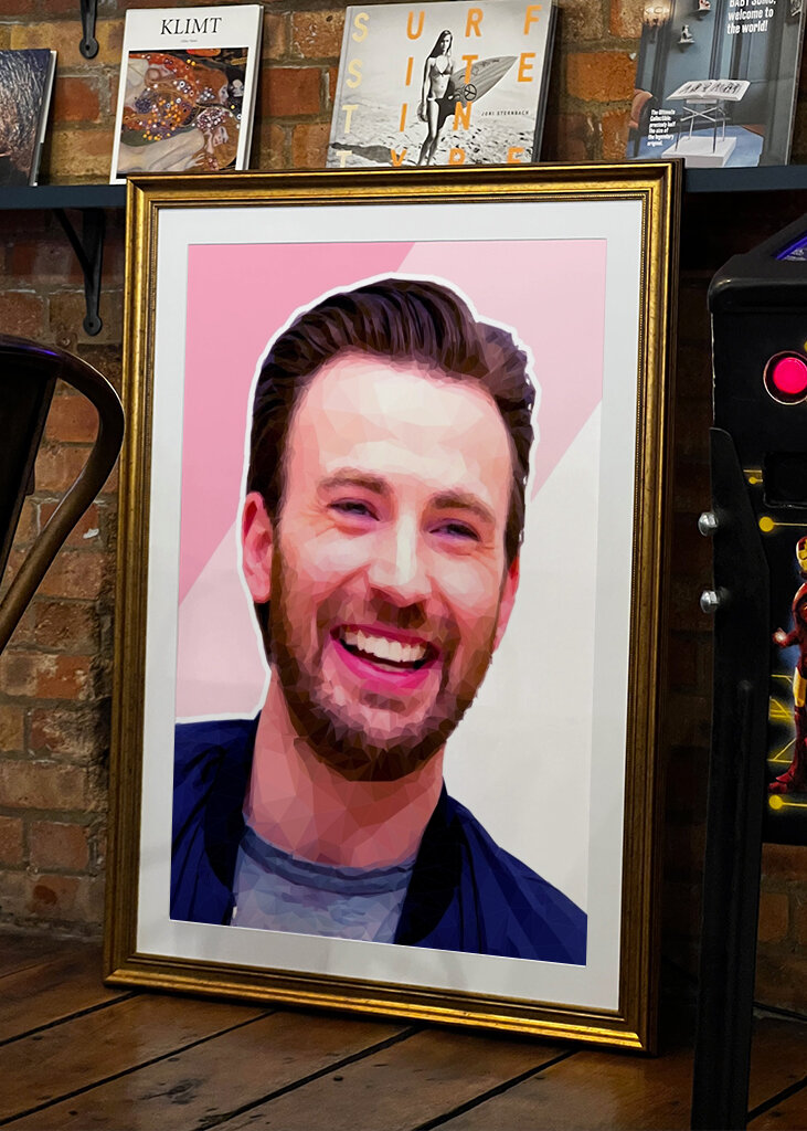 Chris Evans polygonale Kunst