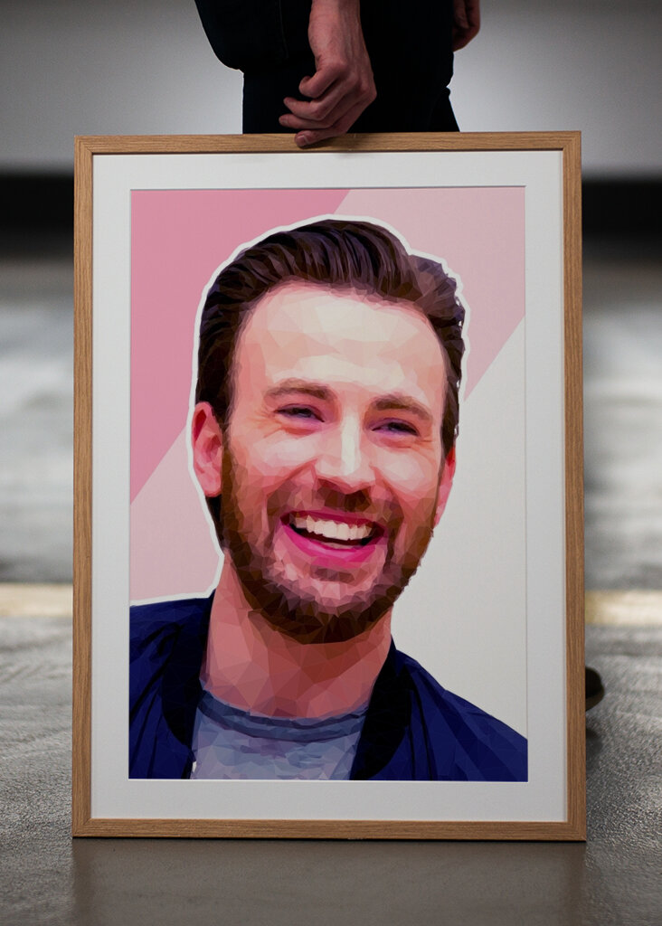 Chris Evans polygonale Kunst