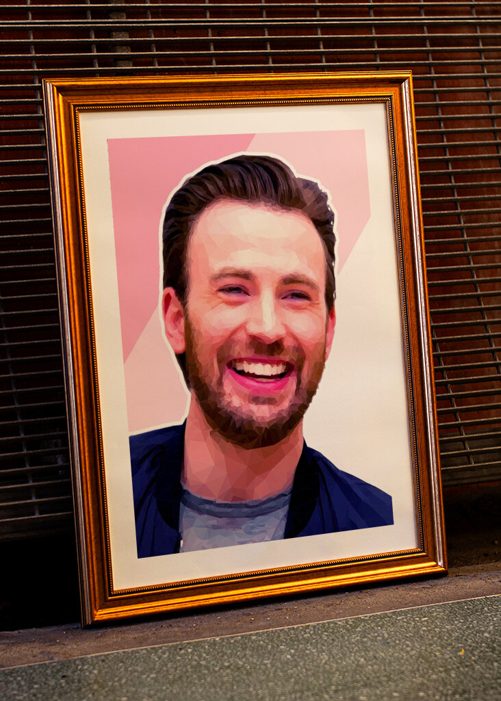 Chris Evans polygonale Kunst