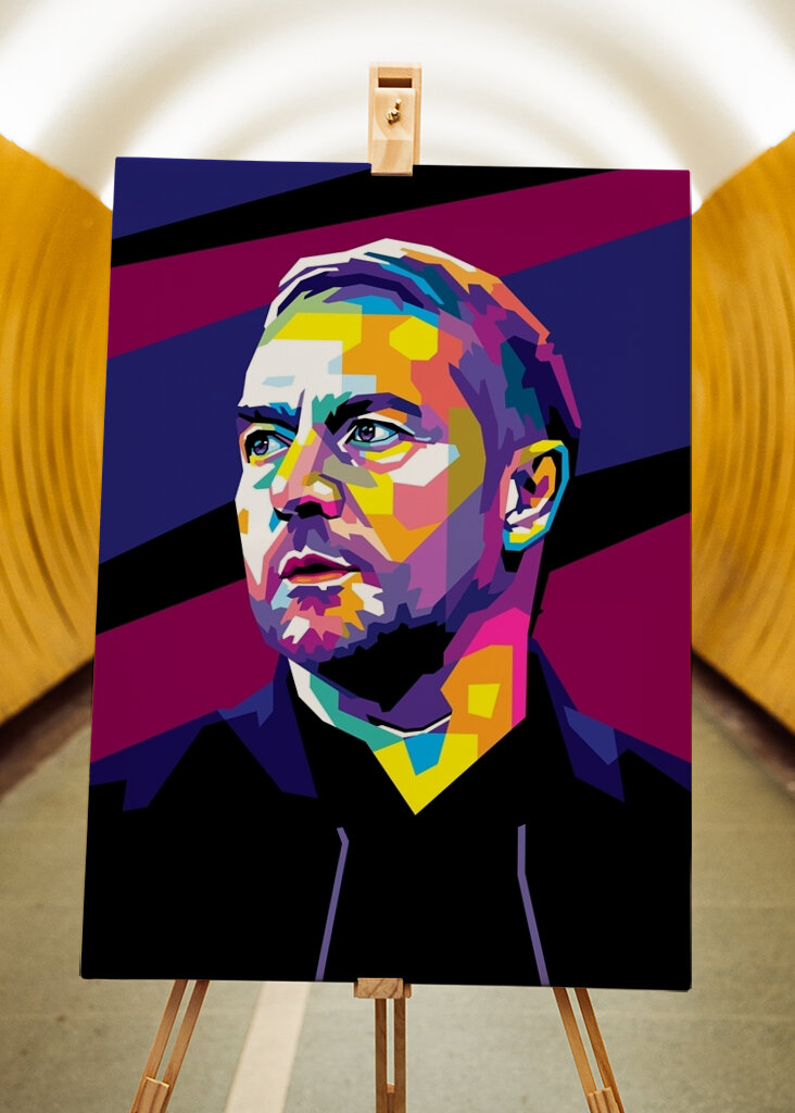 Hansi Flick in WPAP Style