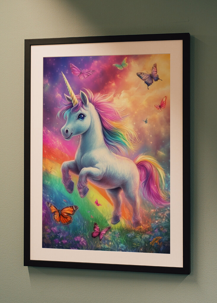 Felicità dell'unicorno arcobaleno