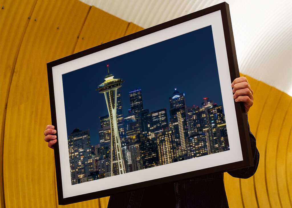 Seattle o niebieskiej godzinie