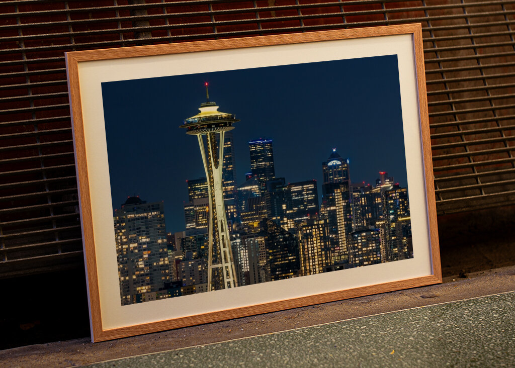 Seattle o niebieskiej godzinie