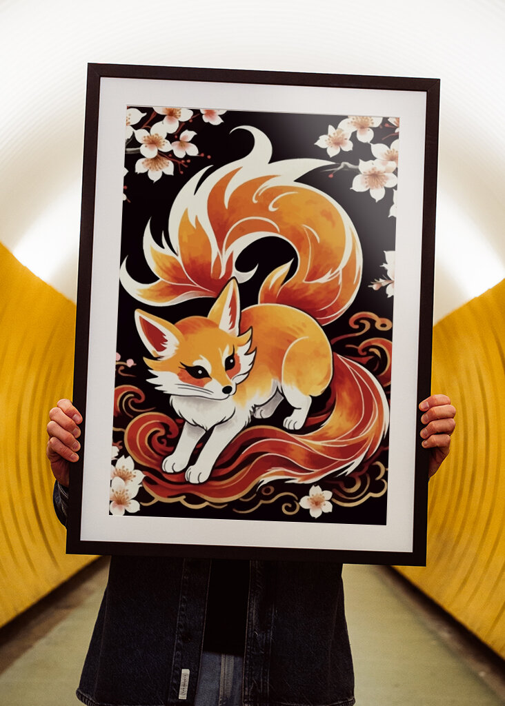 Red Fox Kitsune Japonská
