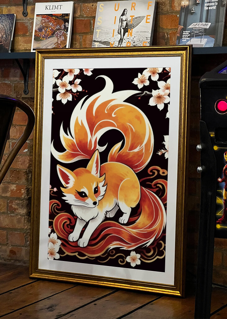 Red Fox Kitsune Japonská