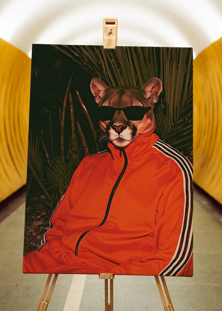 Puma im Trainingsanzug