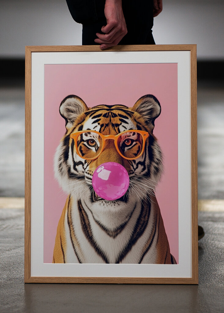 Quirky Tiger in Glasses