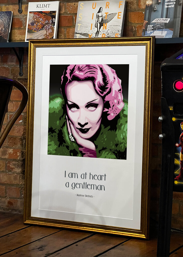 Marlene Dietrich Pop Art Zitat