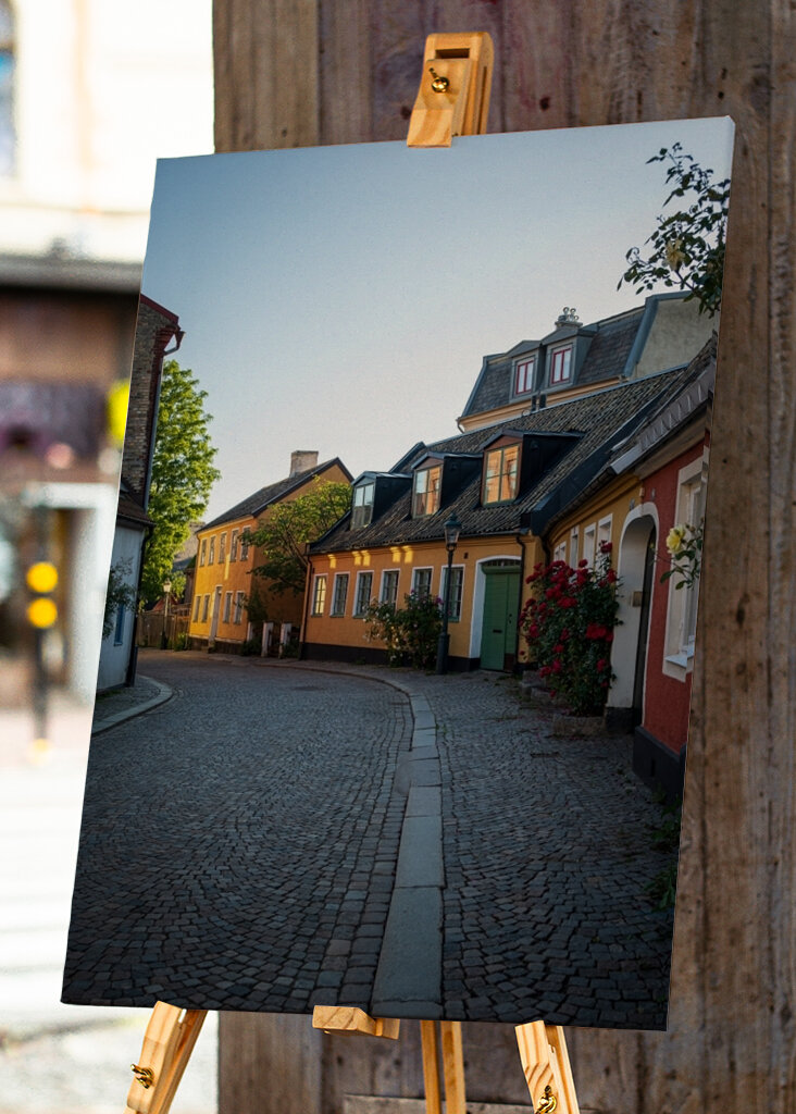 Case di strada lungo Adelgatan a Lund