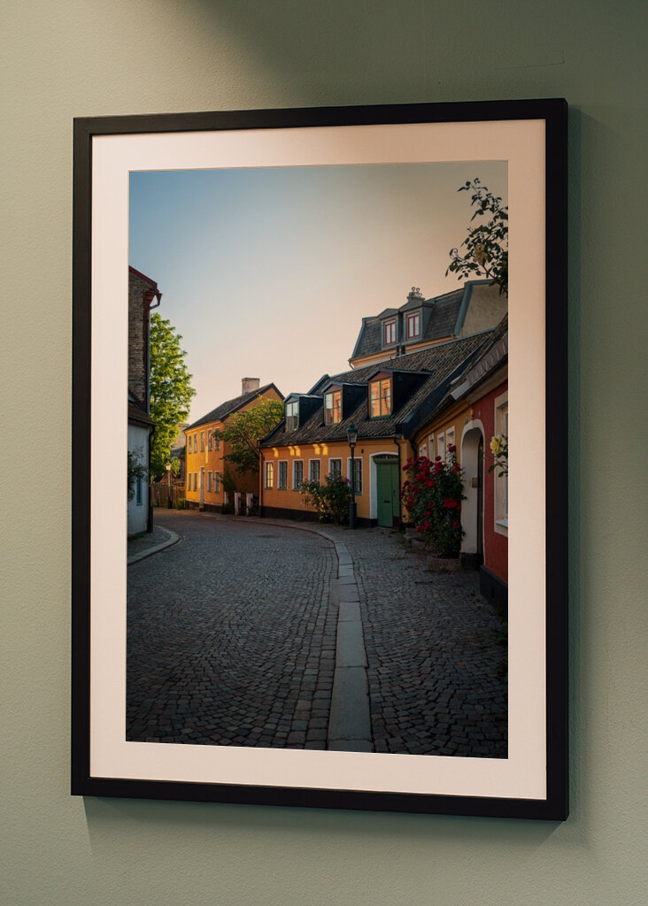 Case di strada lungo Adelgatan a Lund