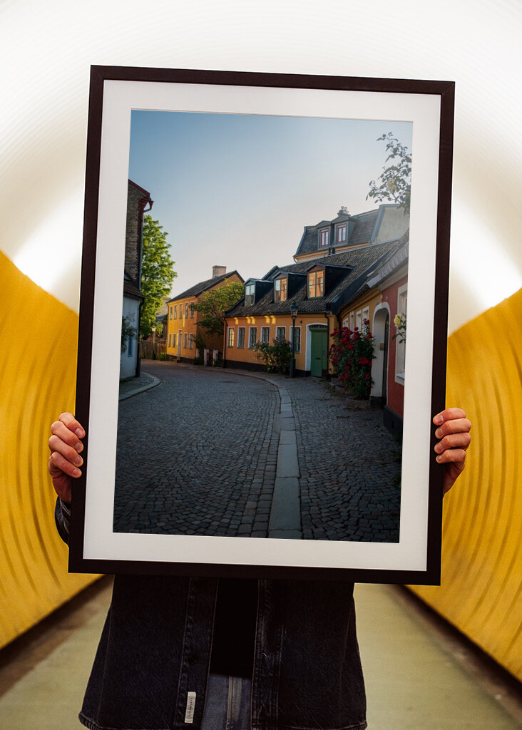 Case di strada lungo Adelgatan a Lund