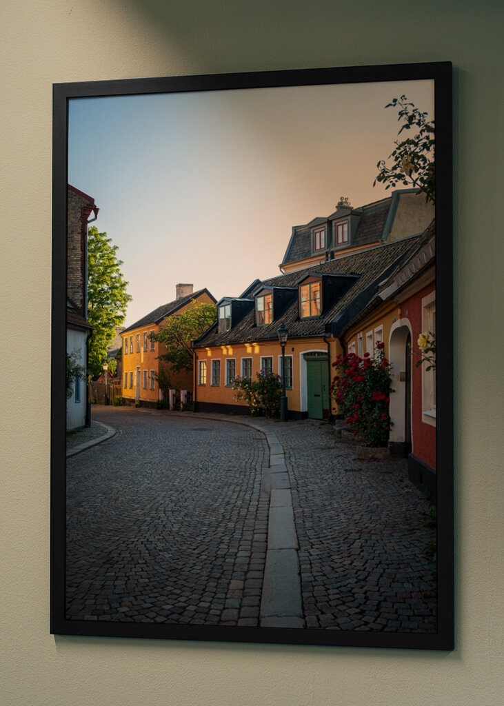 Case di strada lungo Adelgatan a Lund