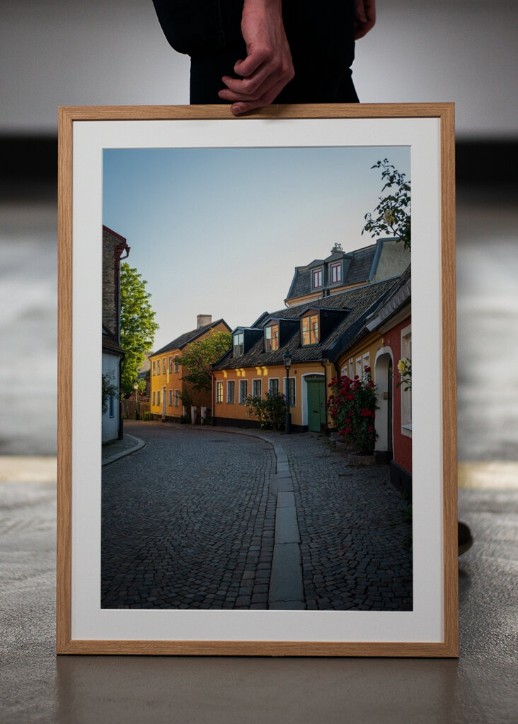 Case di strada lungo Adelgatan a Lund