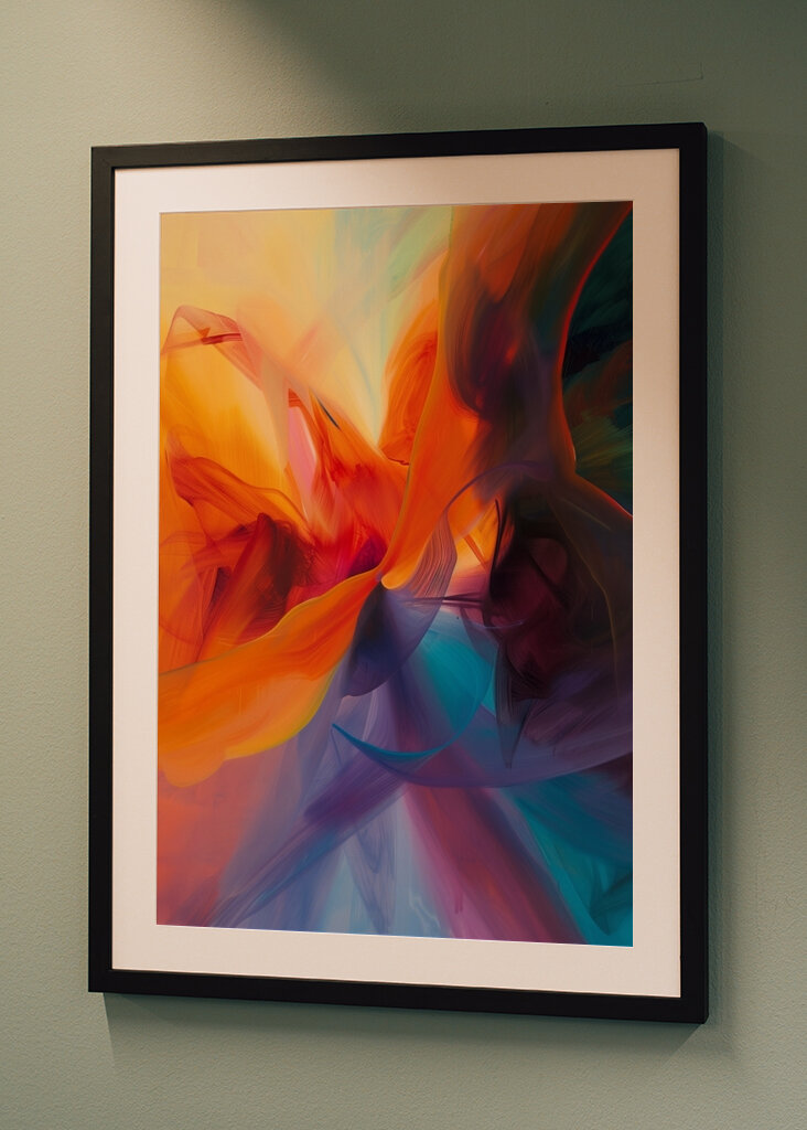 Flydende farvekaskade