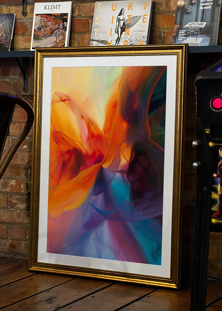 Flydende farvekaskade