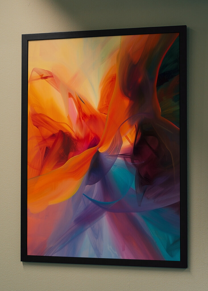 Flydende farvekaskade