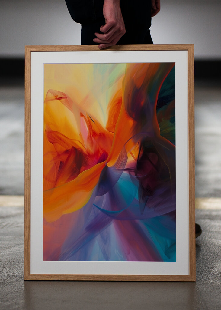 Flydende farvekaskade