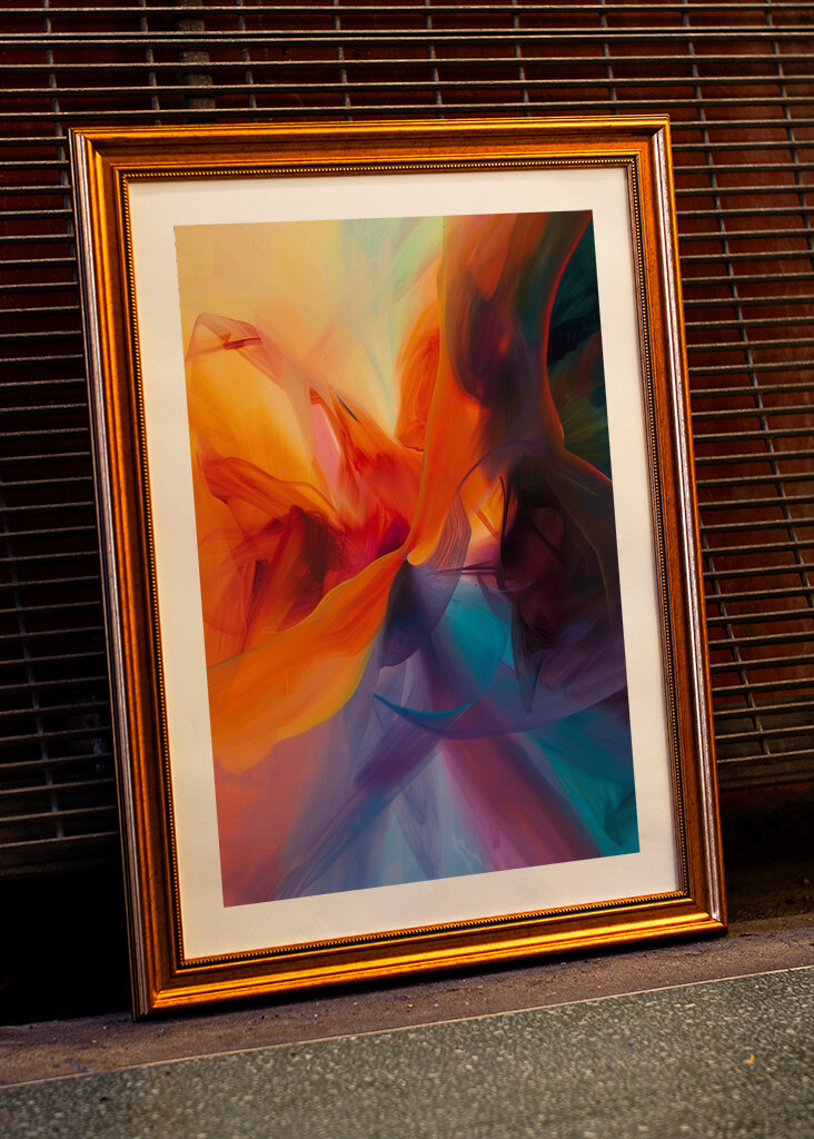 Flydende farvekaskade