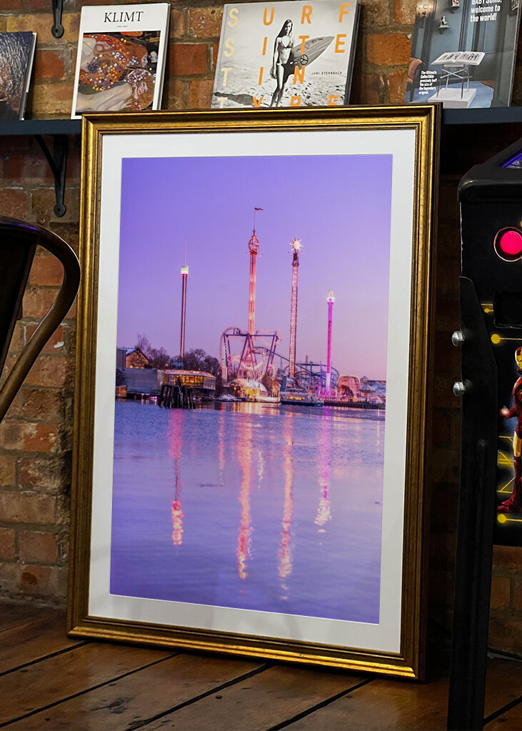 Gröna Lund in pink sunset