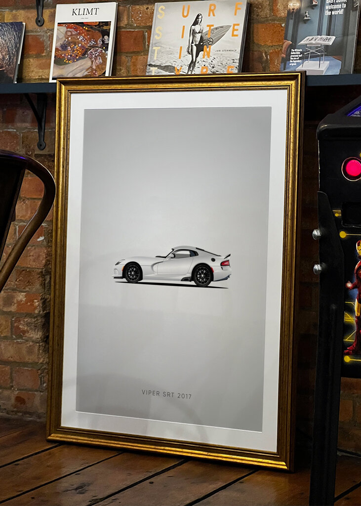 Vit Dodge Viper SRT Poster