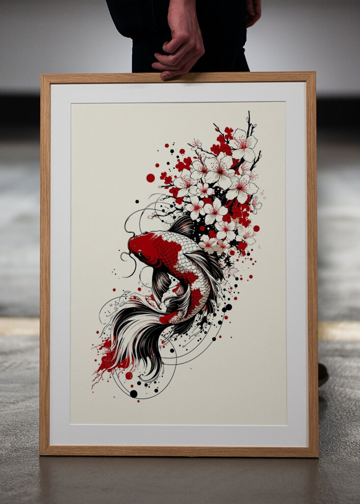 Koi vissen Japanse kunst