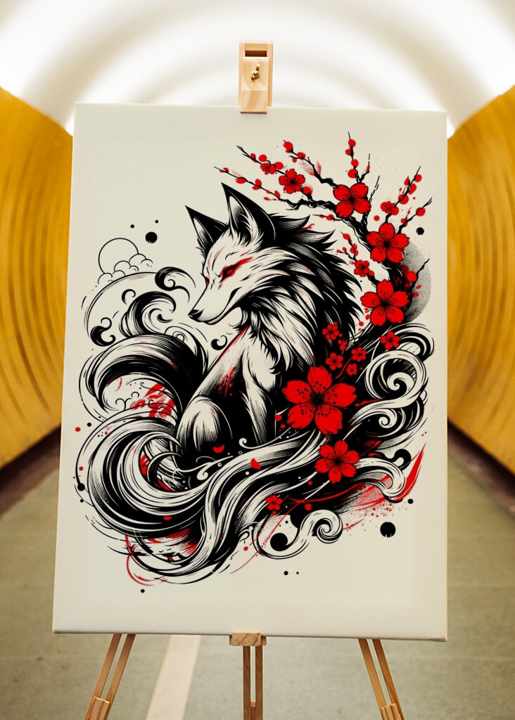 Kitsune japanese art