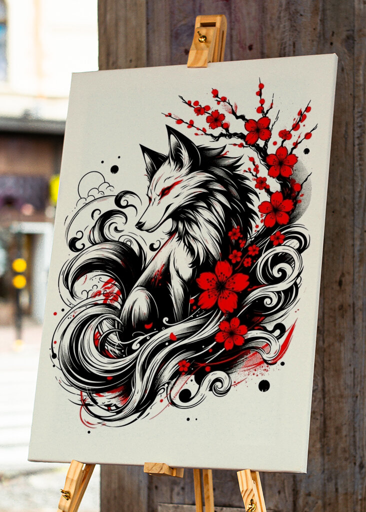 Kitsune japanese art