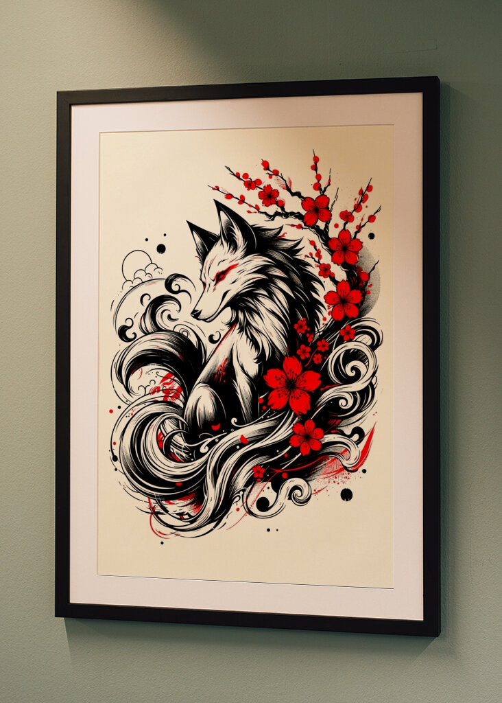 Kitsune japanese art