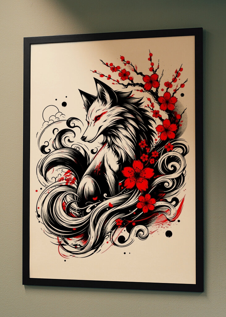 Kitsune japanese art