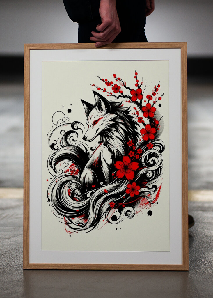 Kitsune japanese art