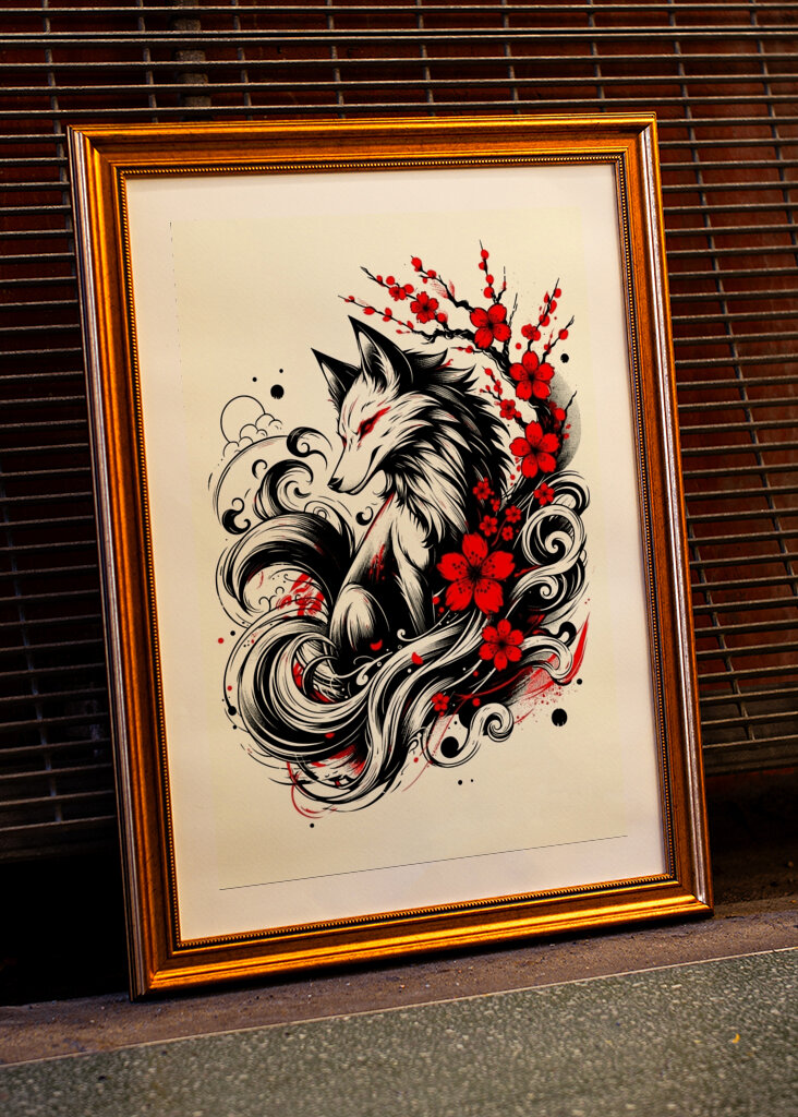 Kitsune japanese art