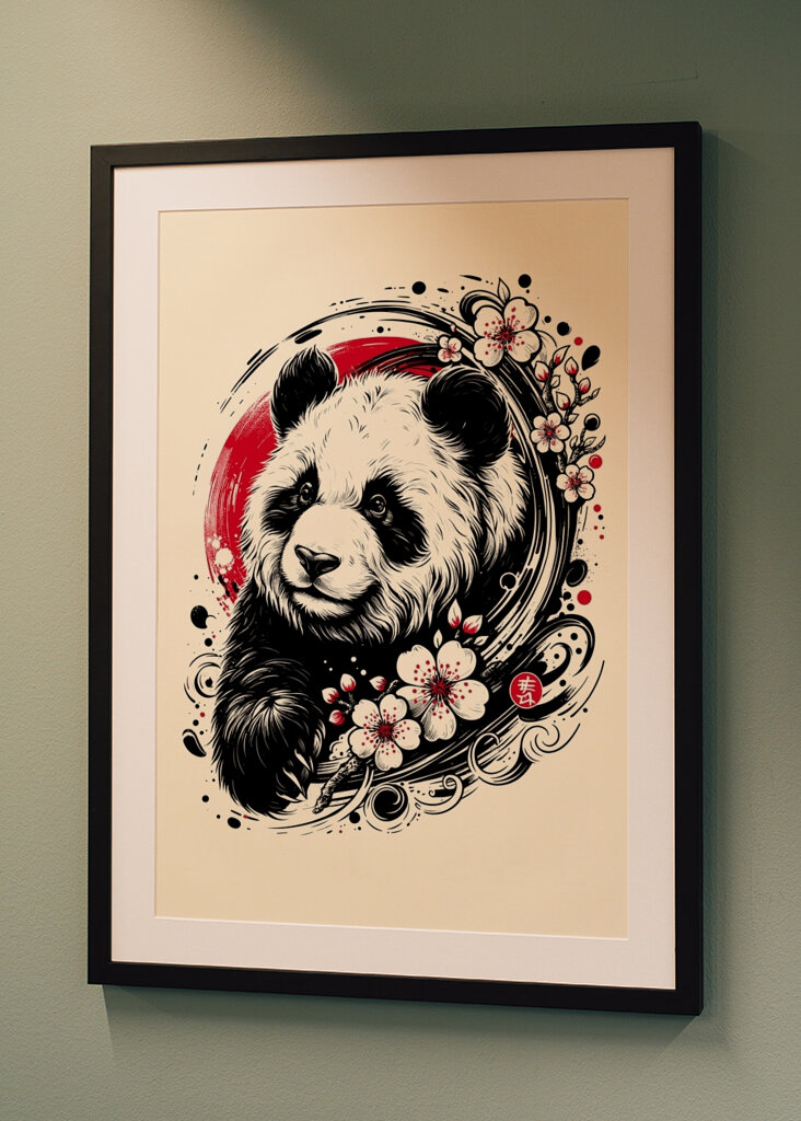 Panda japanische Kunst