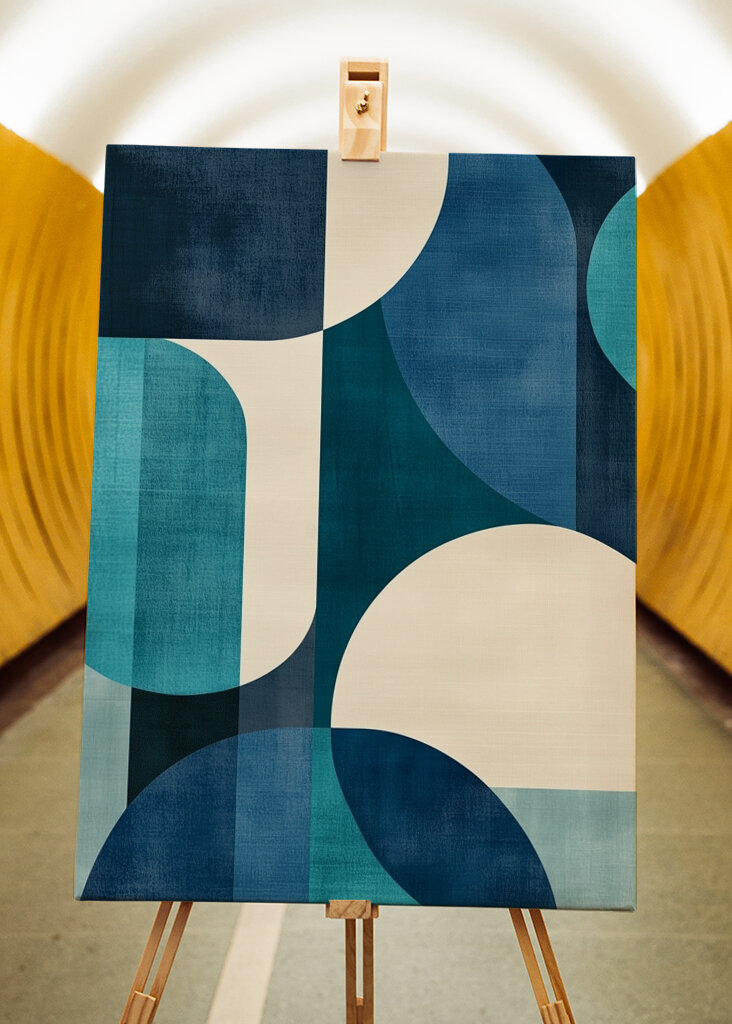 Blaue geometrische Harmonie