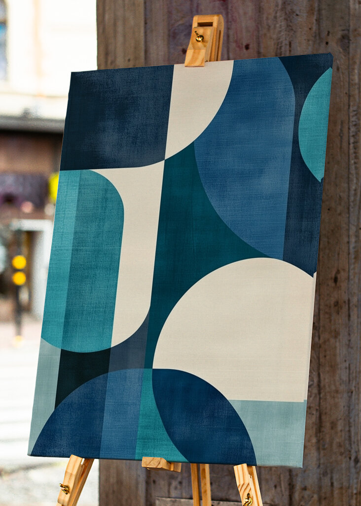 Blaue geometrische Harmonie