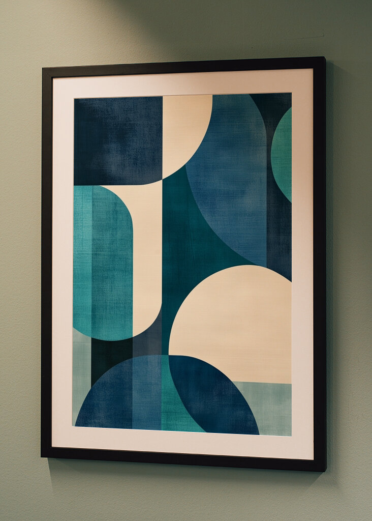 Blaue geometrische Harmonie