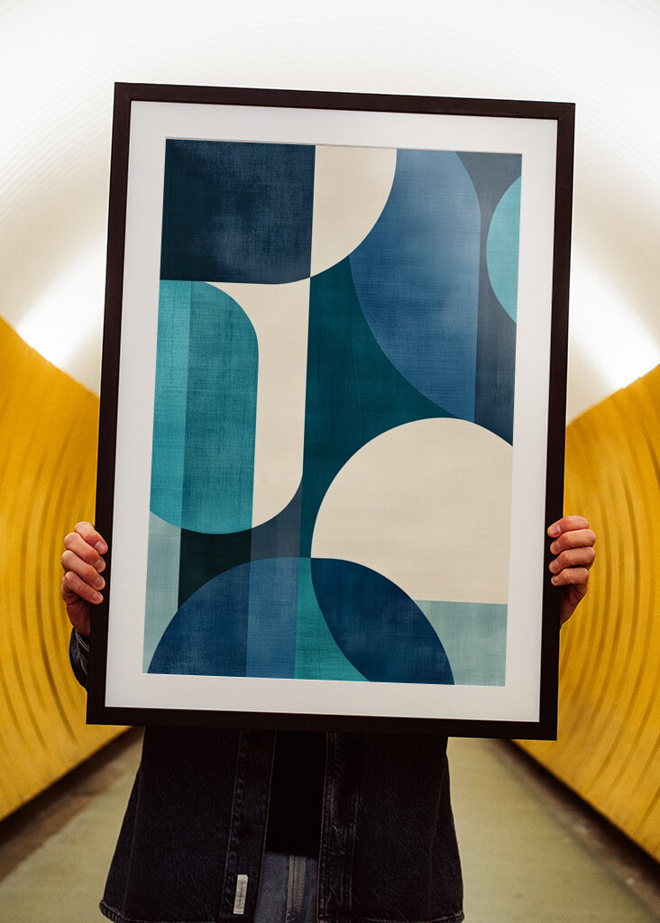 Blaue geometrische Harmonie