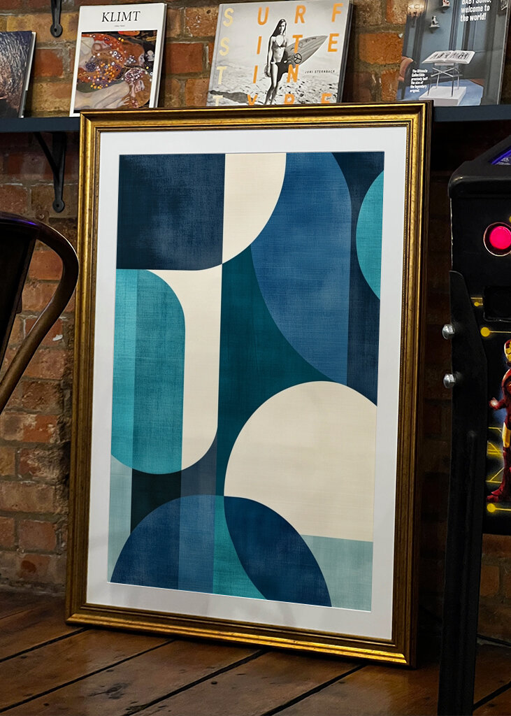 Blaue geometrische Harmonie