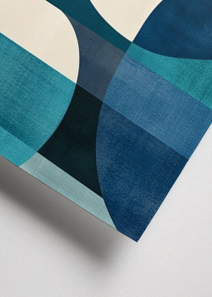 Blaue geometrische Harmonie