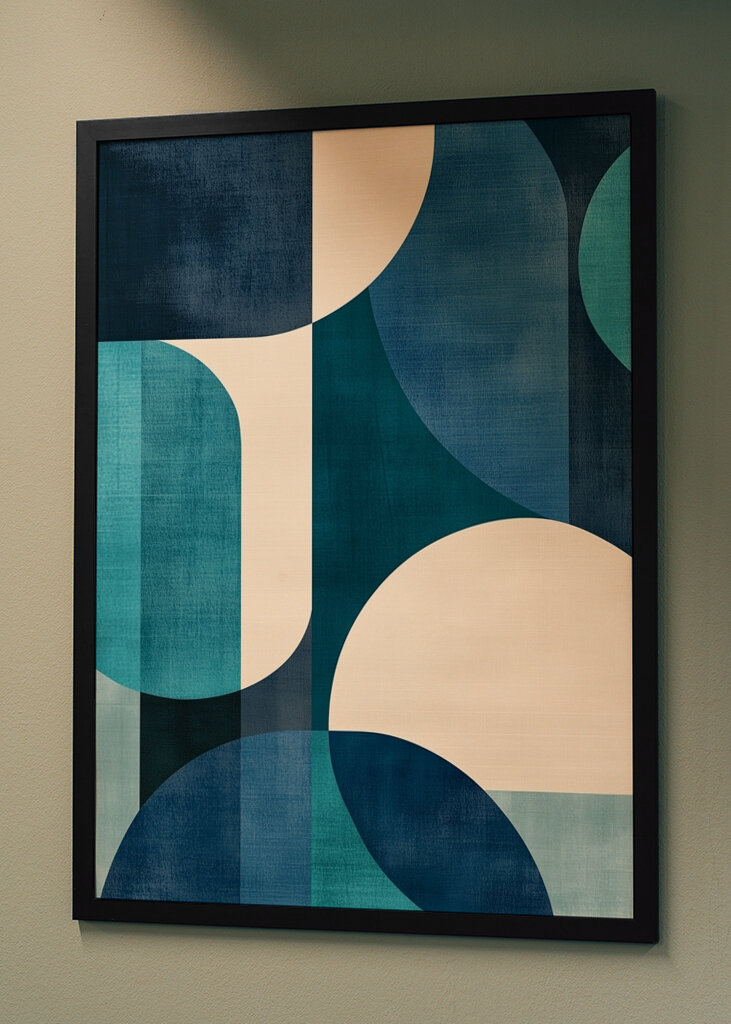 Blaue geometrische Harmonie