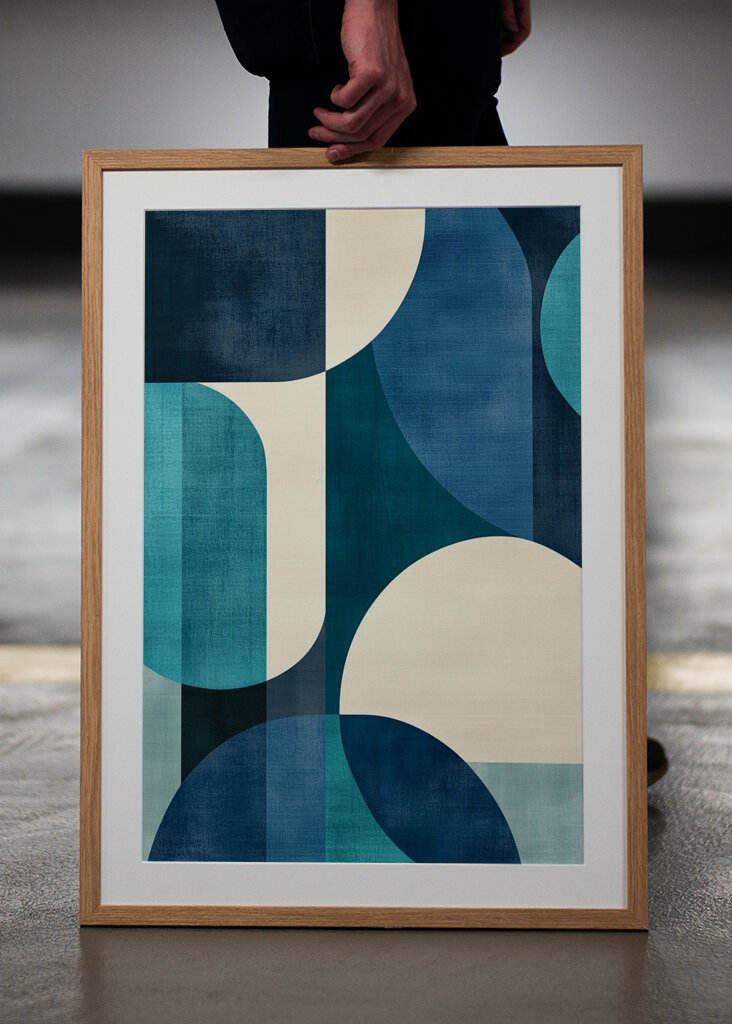 Blaue geometrische Harmonie