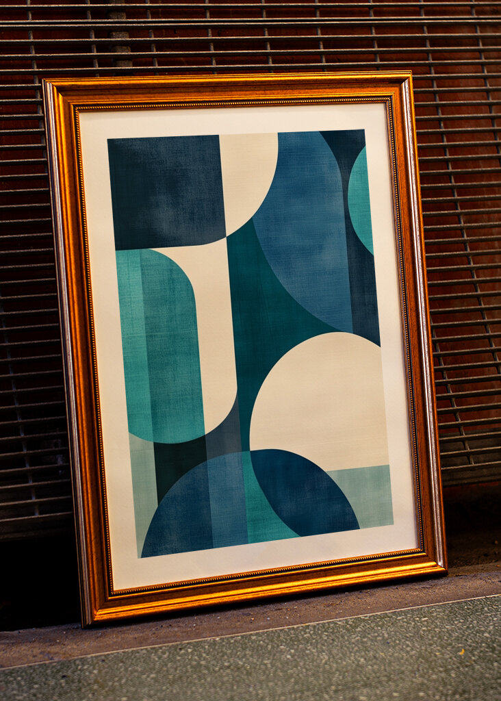 Blaue geometrische Harmonie