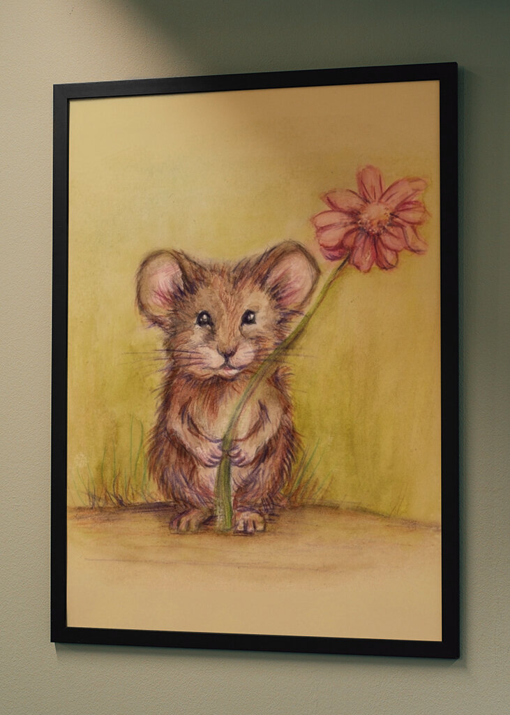 Mouse with flower