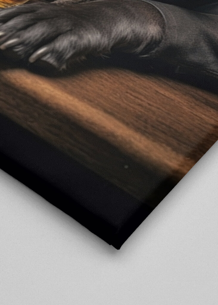 Černý labrador v hospodě