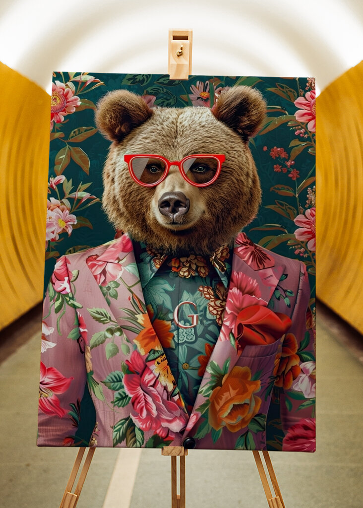 Bear in Bold Florals