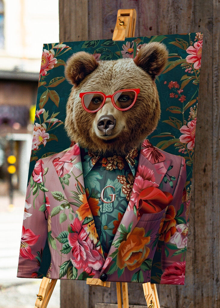 Bear in Bold Florals