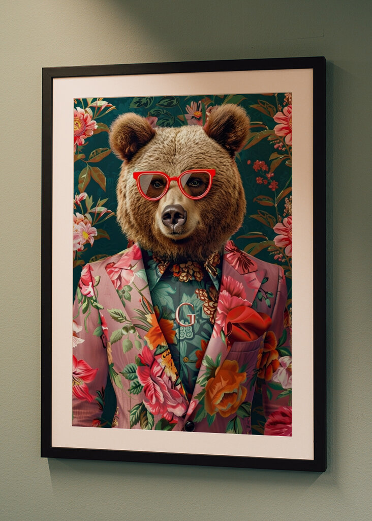 Bear in Bold Florals