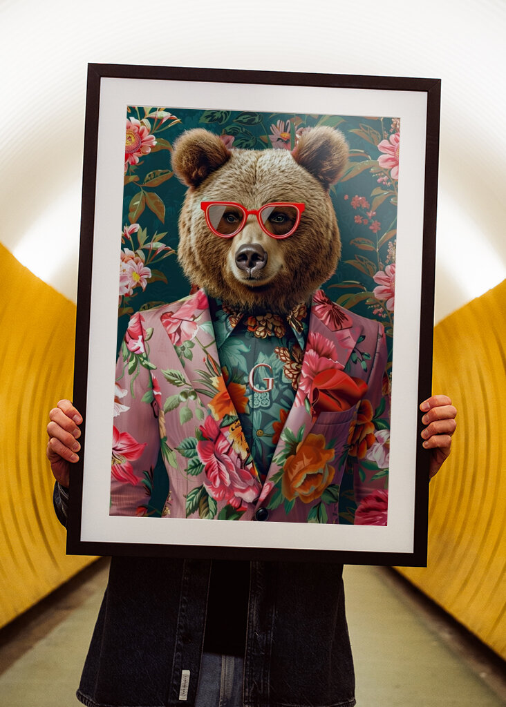 Bear in Bold Florals