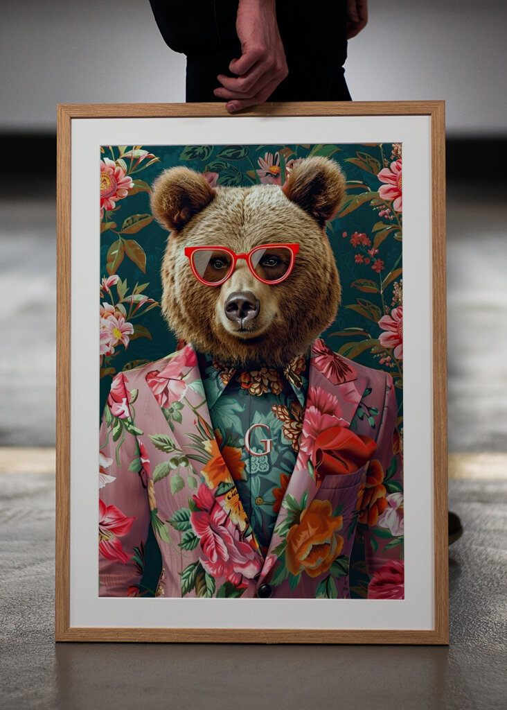 Bear in Bold Florals